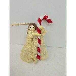 Vintage Avon Christmas Ornament Heavenly Angel Candy Cane Holiday Home Decor